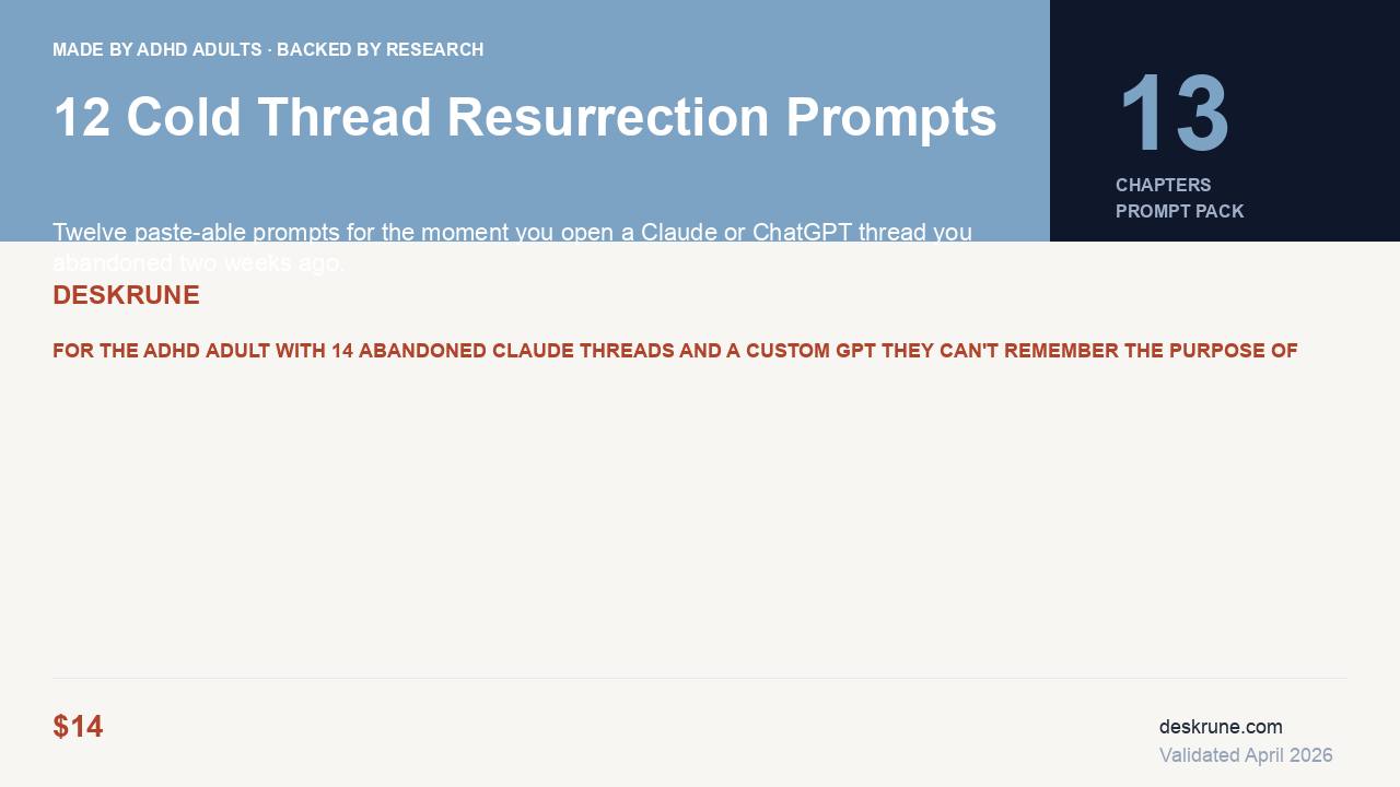 12 Cold Thread Resurrection Prompts cover